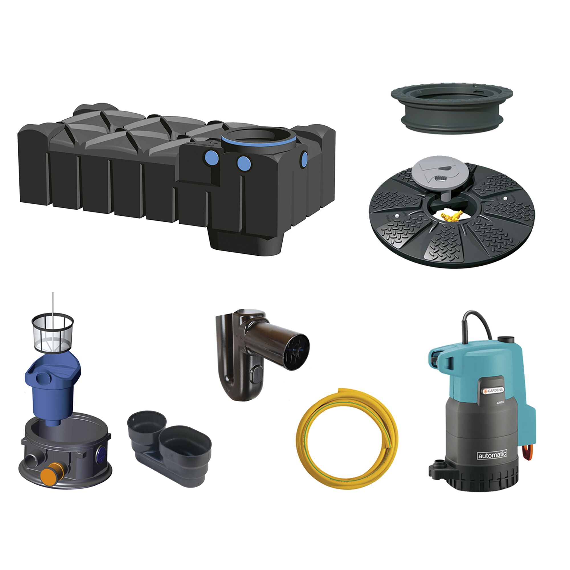 Komponenten der Gartenanlage Typ 1500