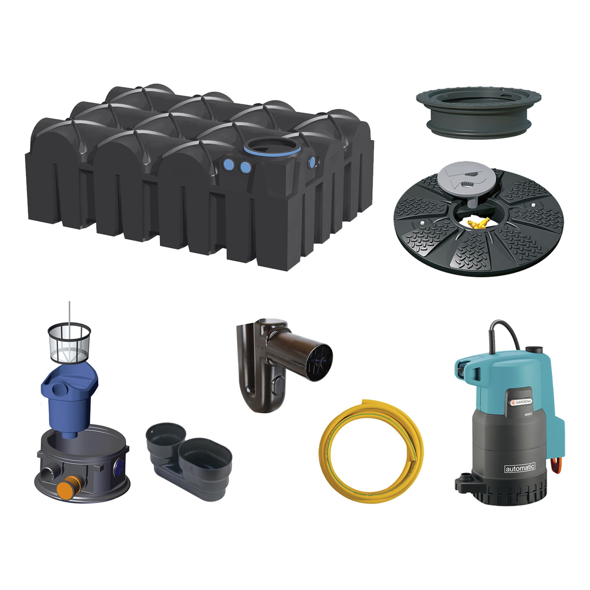 Komponenten der Gartenanlage Typ 7500