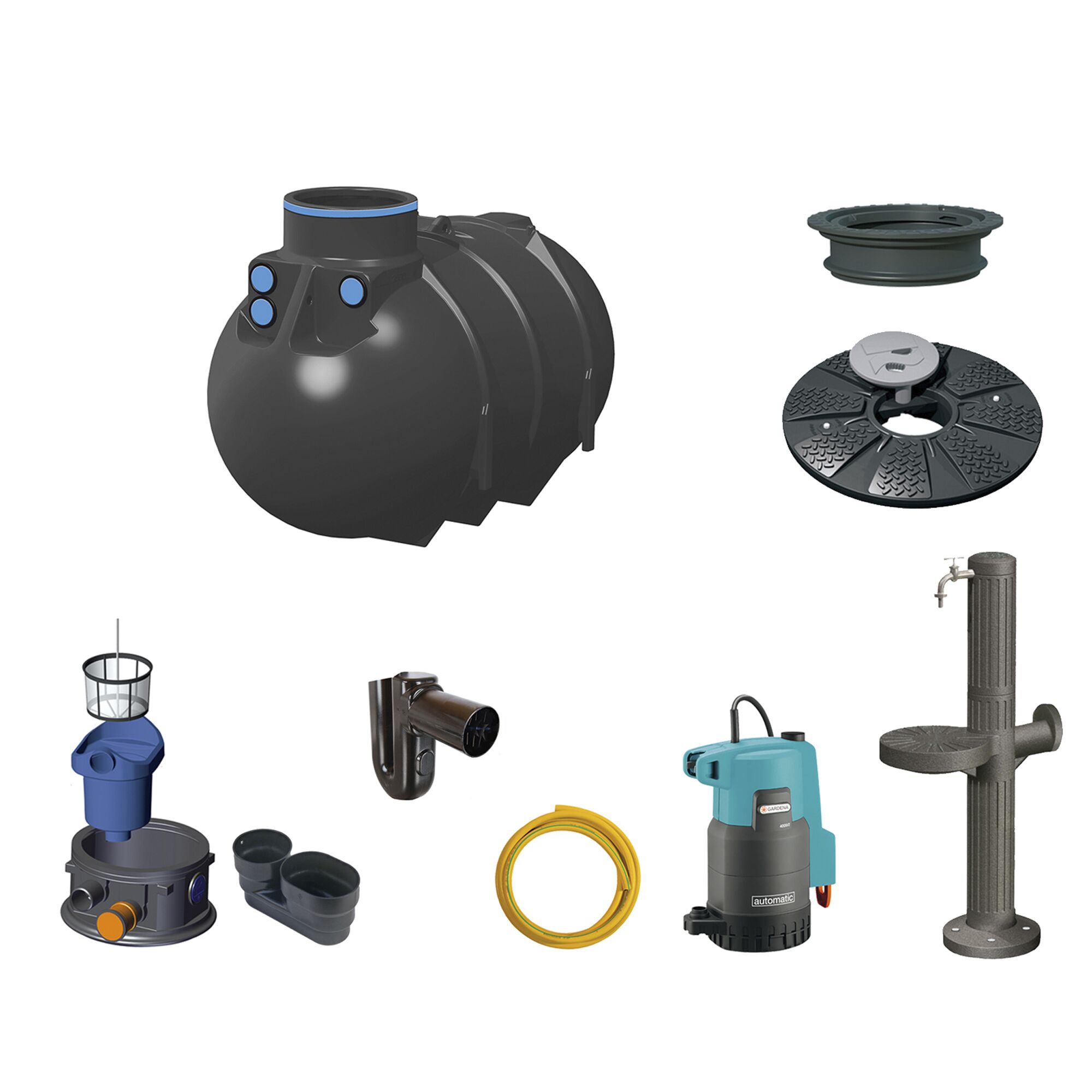 Komponenten der Gartenanlage Typ 2600