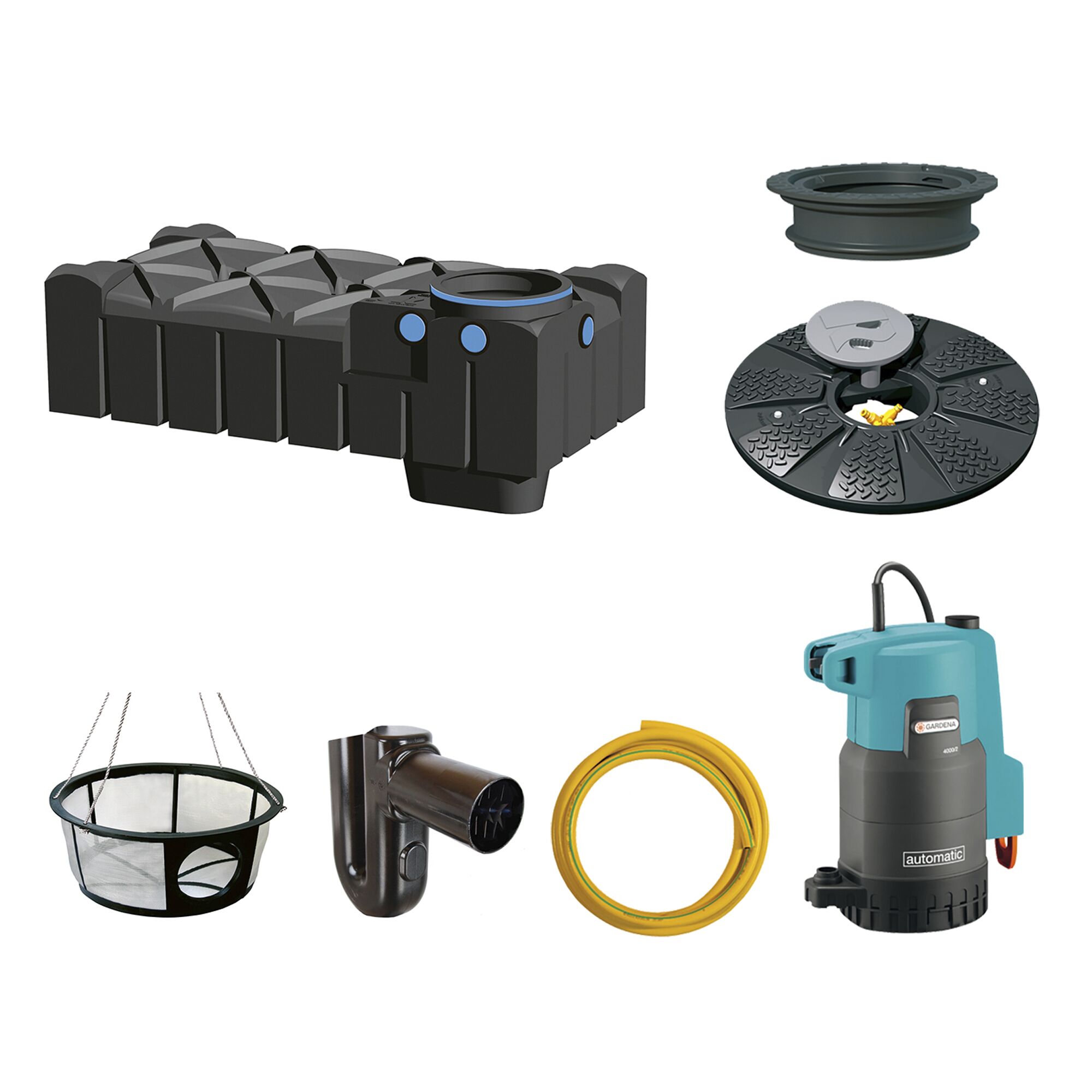 Komponenten der Gartenanlage Typ 3000