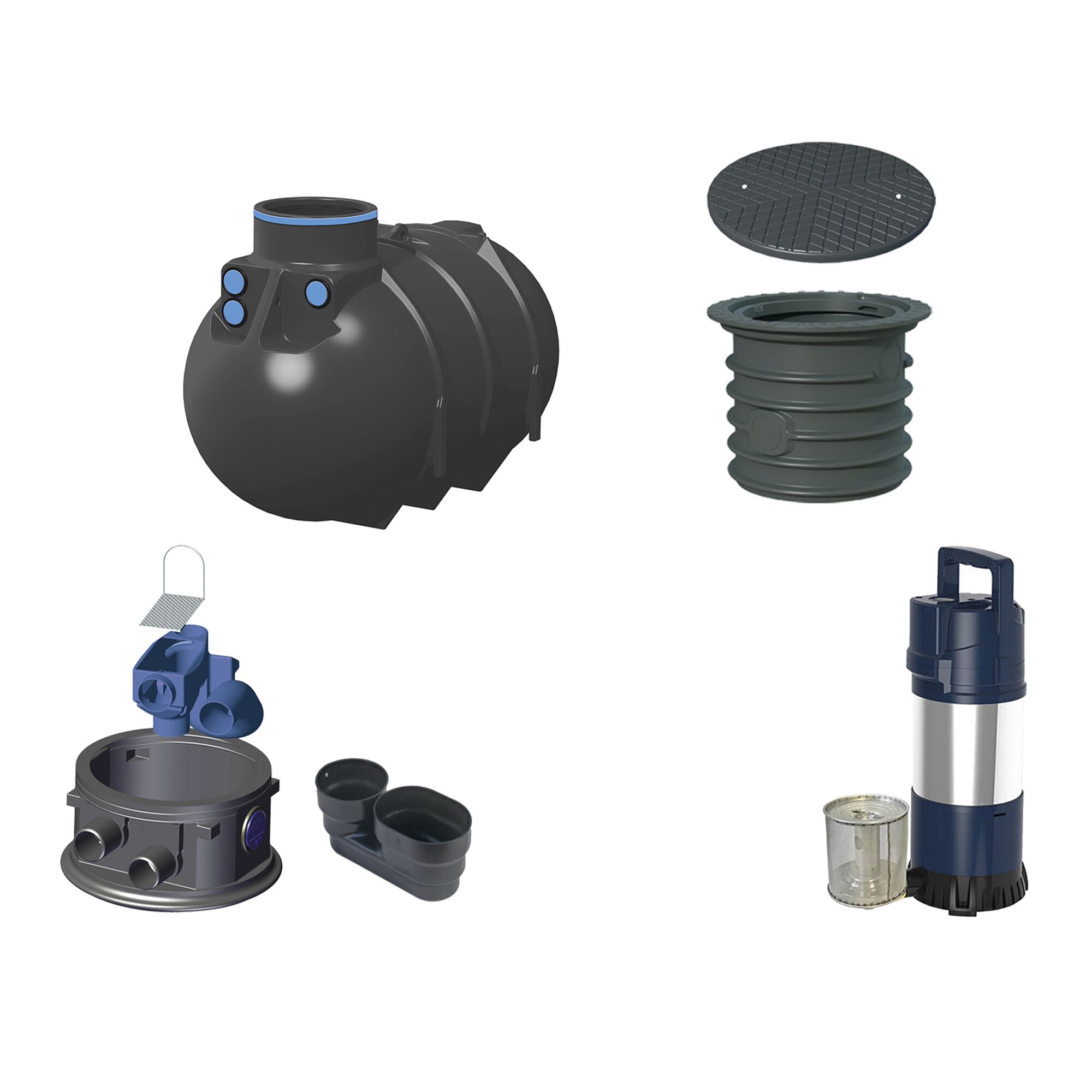 Bestandteile einer BlueLine Hausanlage Typ 2600