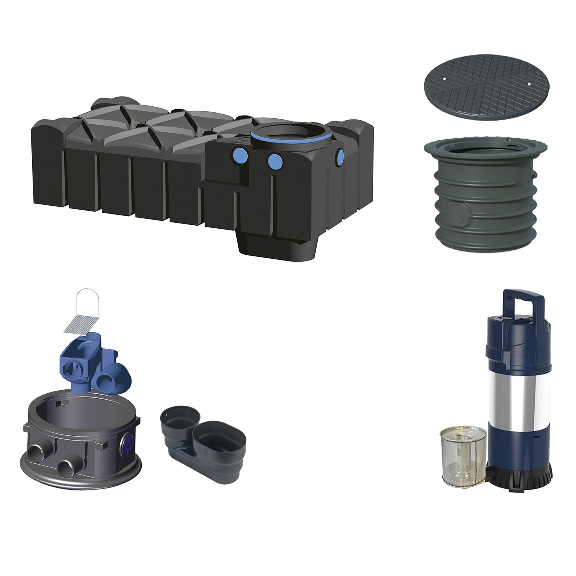 Komponenten einer Hauskläranlage