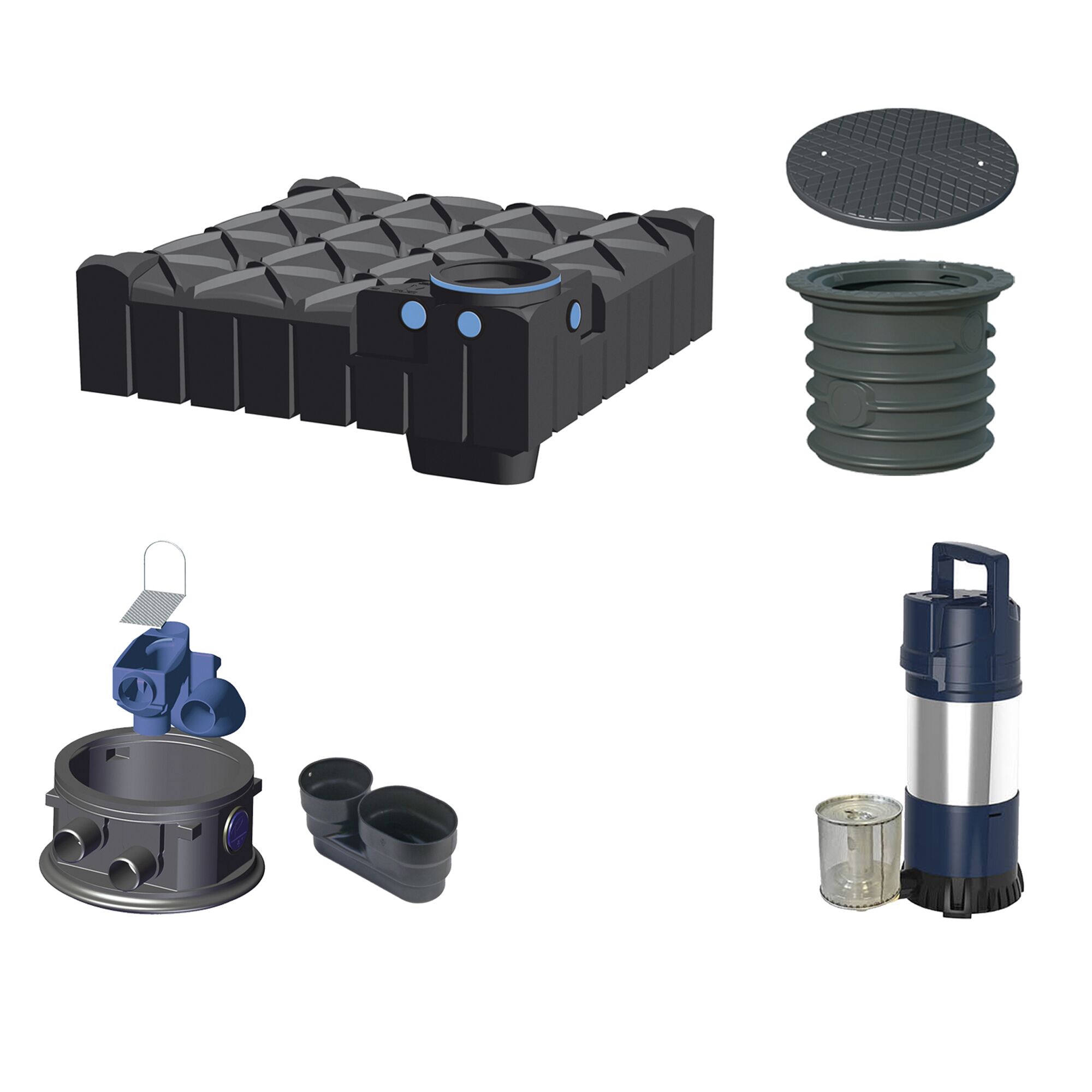 Komponenten der F-LINE Hausanlage DiTyp 3000