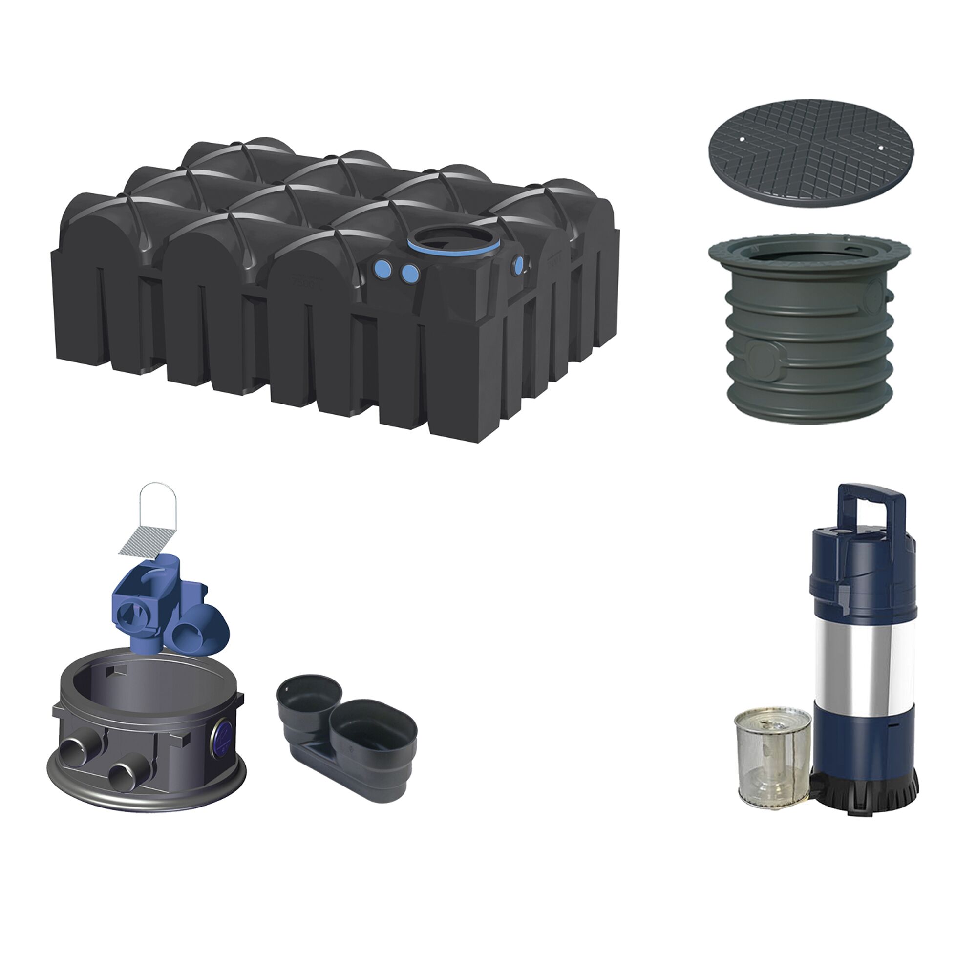 Komponenten einer Hauskläranlage