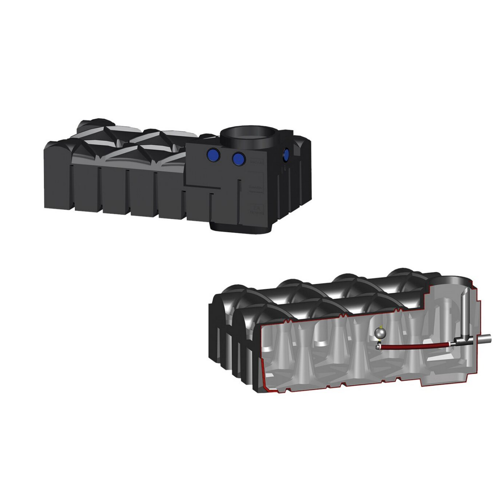 Retentionstank 'F-Line-Combi' schwarz 1500 l