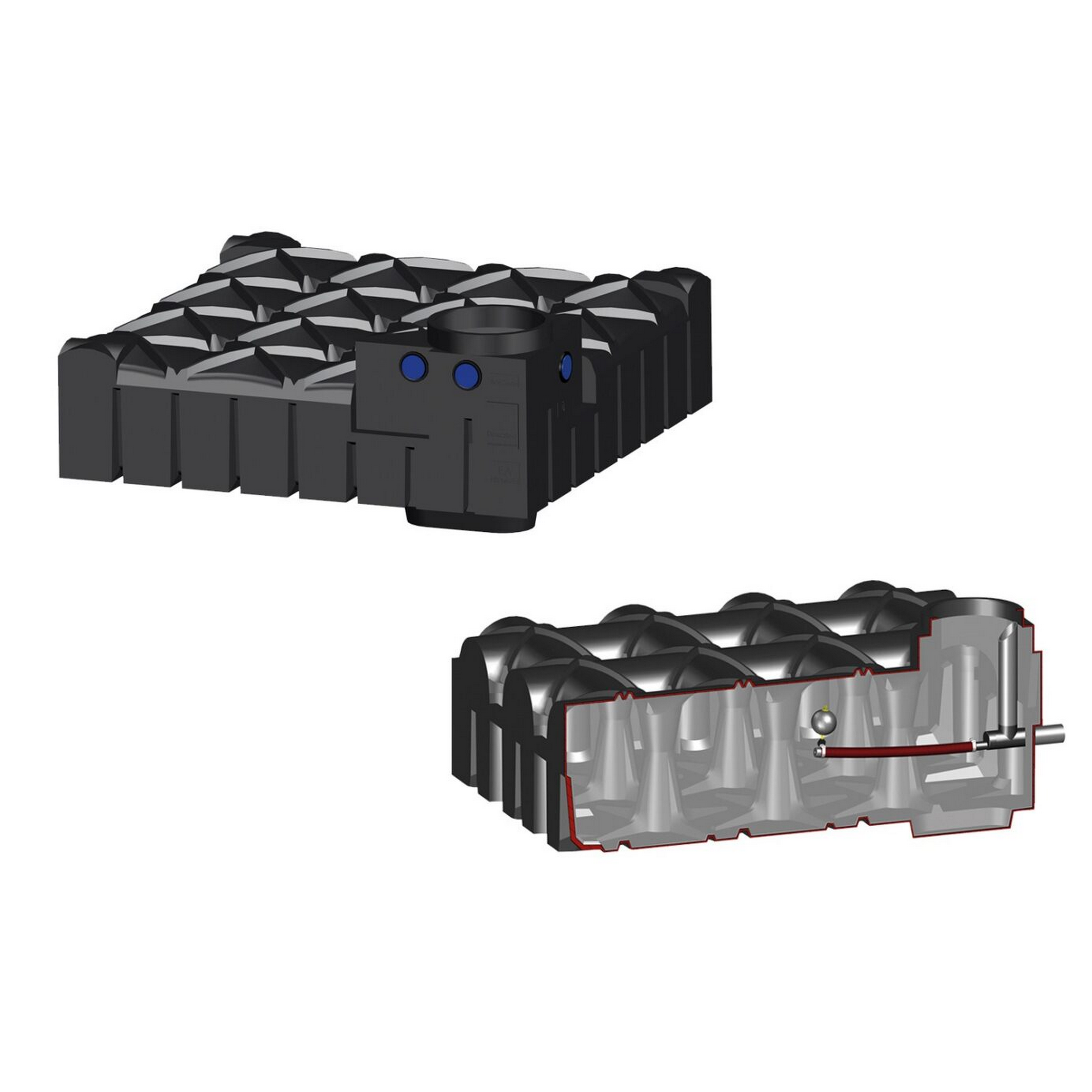 Retentionstank 'F-Line-Combi' schwarz 3000 l