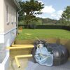 Schema einer Gartenanlage mit Regenwasserzisterne