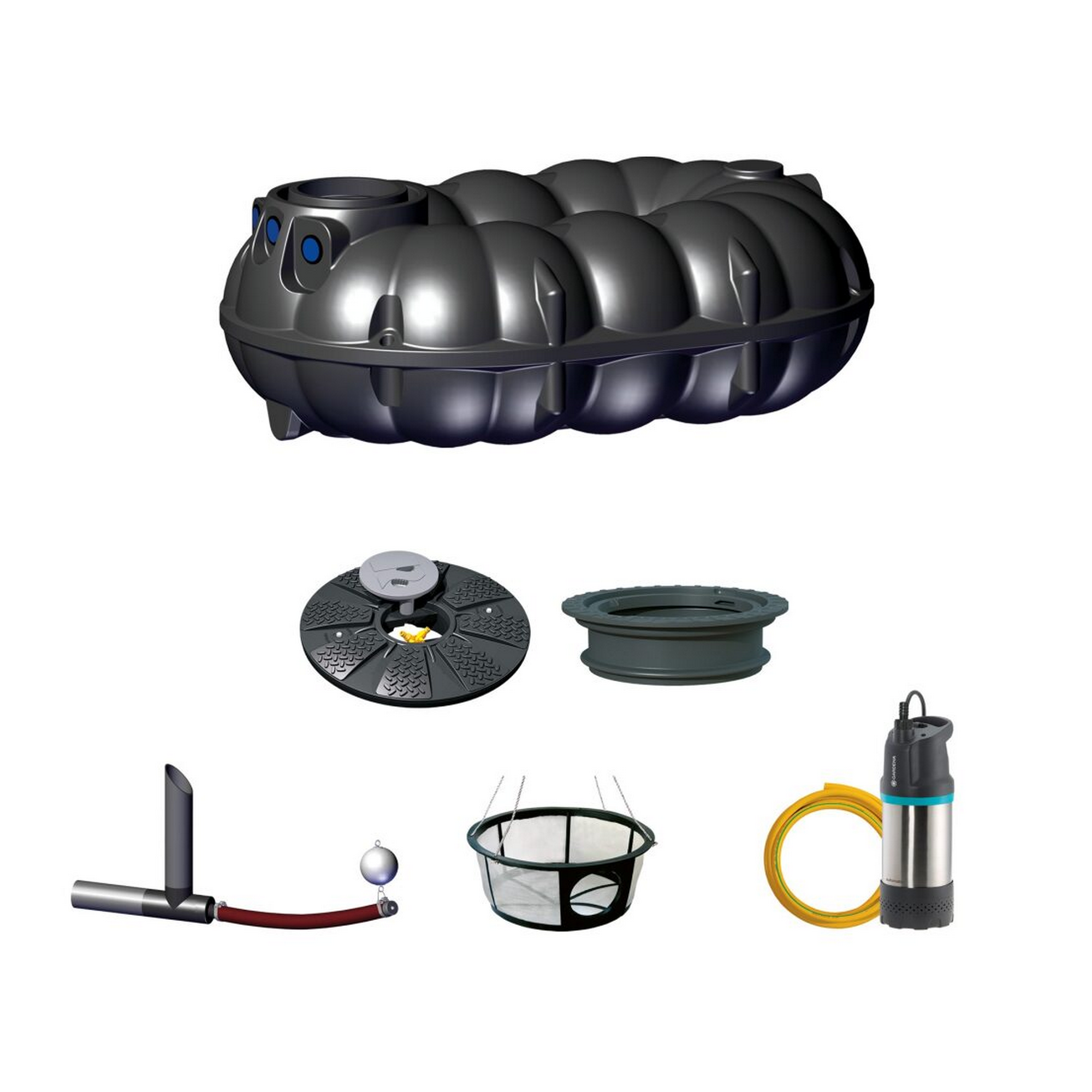 Gartenanlage 'Neo Basic Retention' 5.000 Liter 340 x 232 x 124,5 cm
