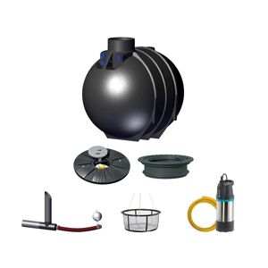Gartenanlage 'BlueLine-II Basic Retention' 7.600 Liter 276,5 x 231 x 233 cm
