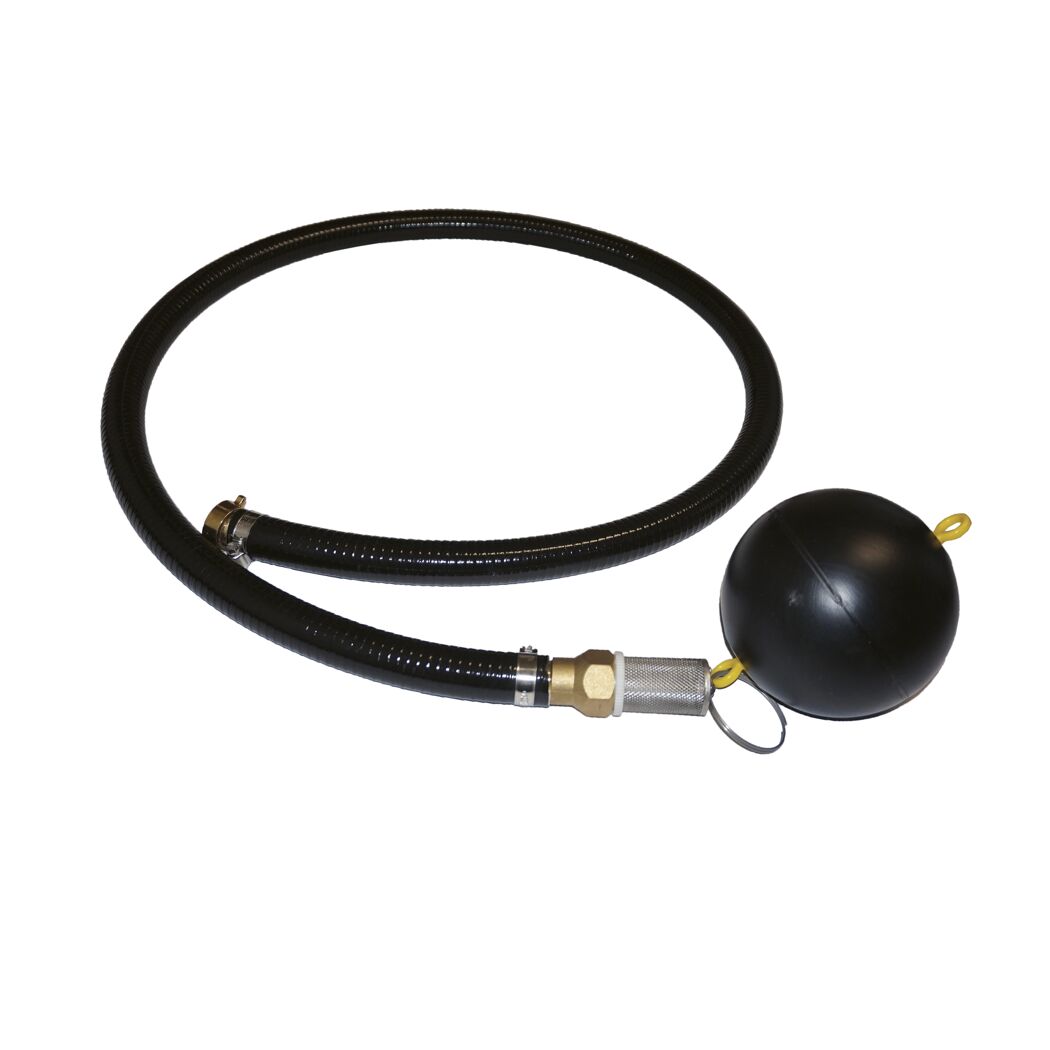 Schwarzer Schlauch mit schwarzem Ball und Filter