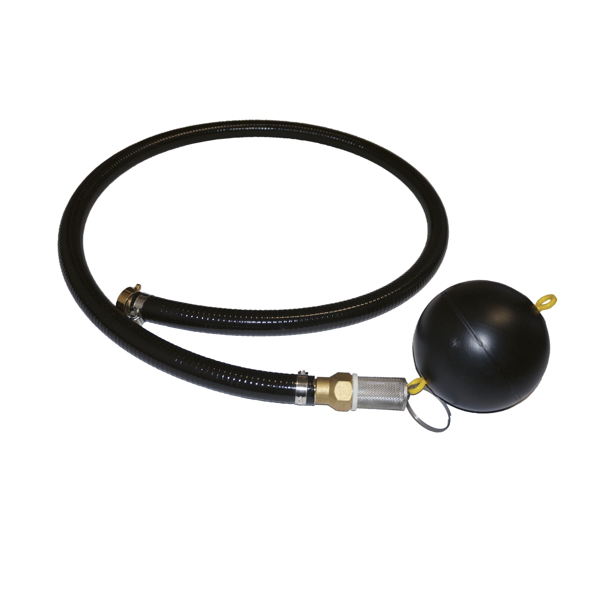 Schwarzer Schlauch mit schwarzem Ball und Filter