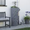 Grauer Regenspeicher Alana mit integriertem Blumentopf