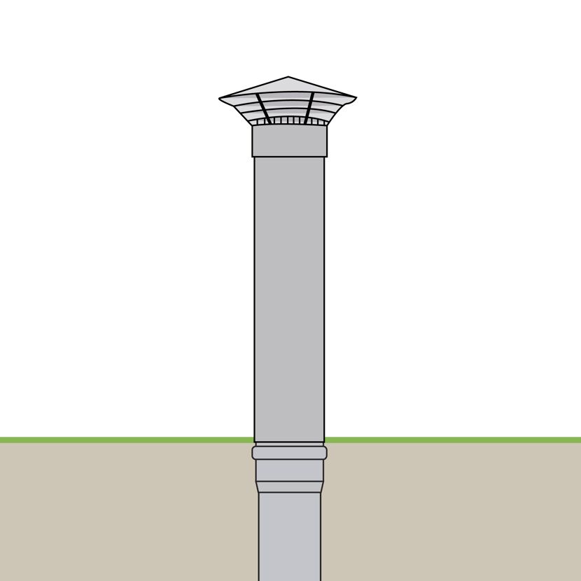 Dunsthut mit Abdeckung