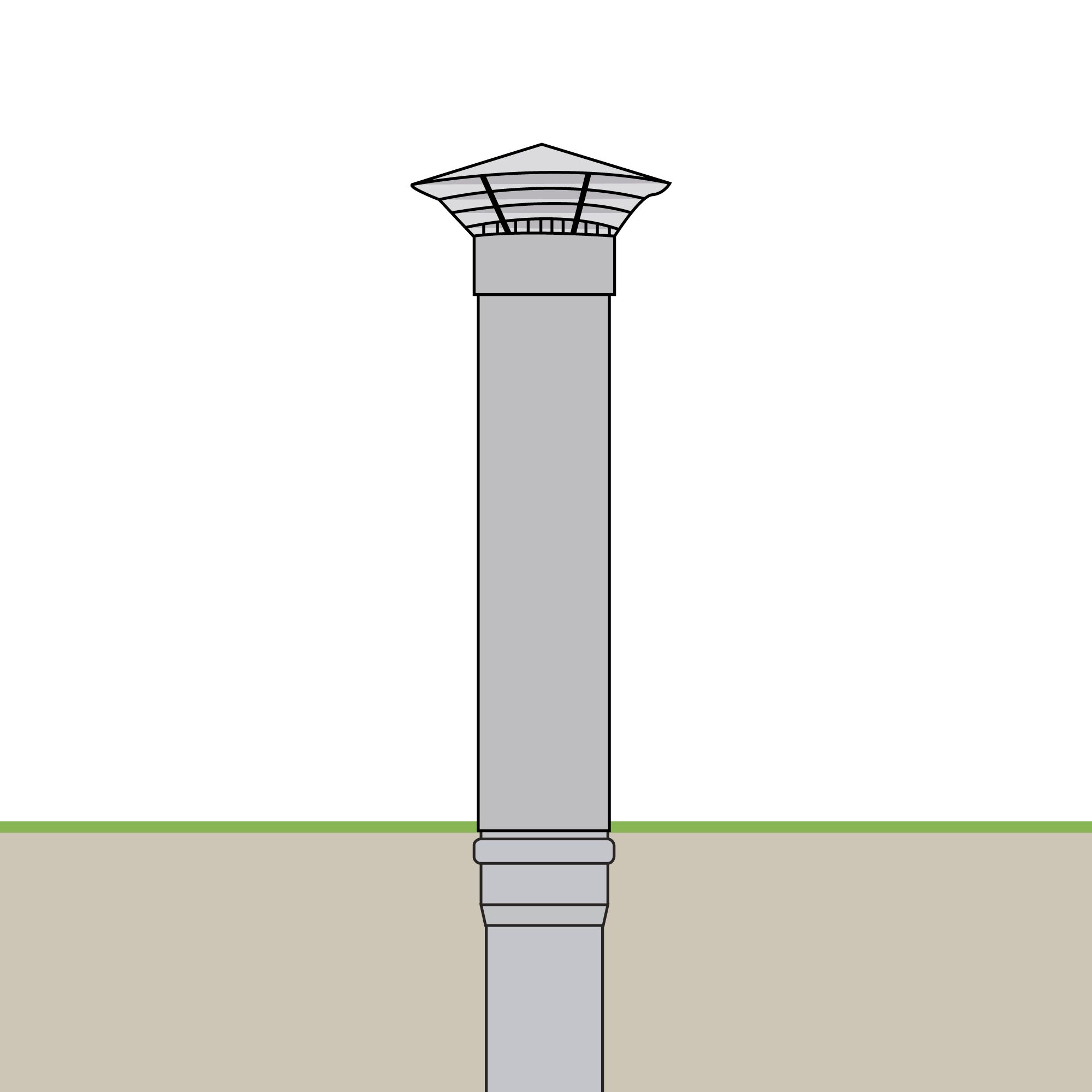 Dunsthut mit Abdeckung