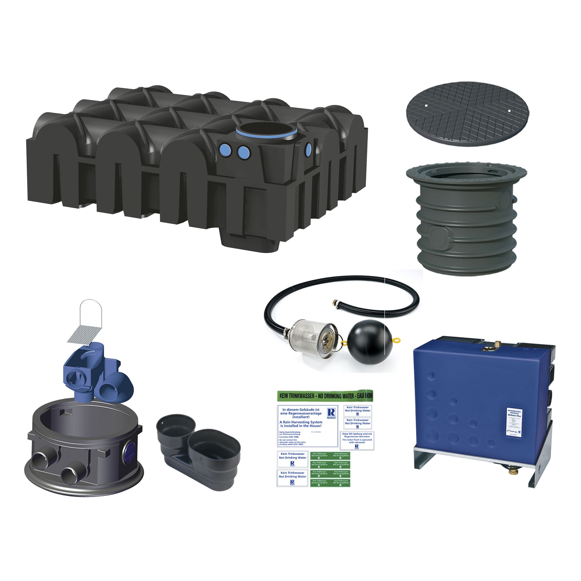 Komponenten einer Regenwasseranlage