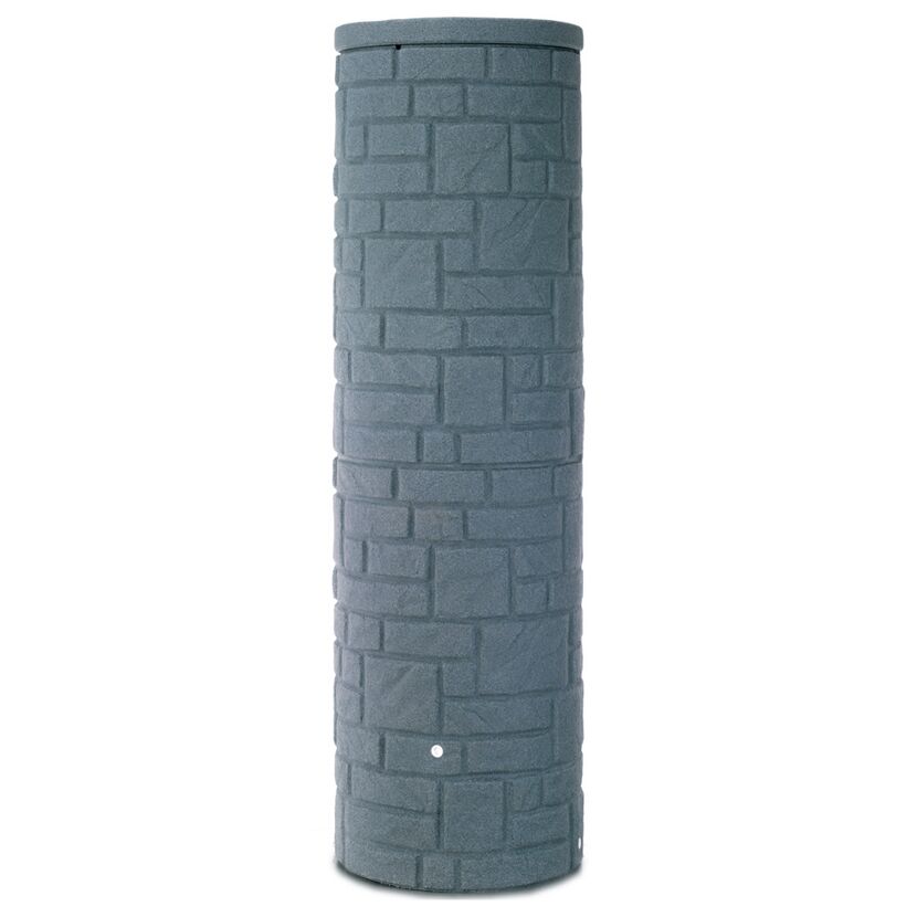 Graue Regentonne Arcado 460L mit Ziegelmuster