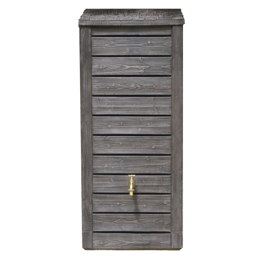 Regentonne Norway 230 l dunkelbraun mit Zapfhahn