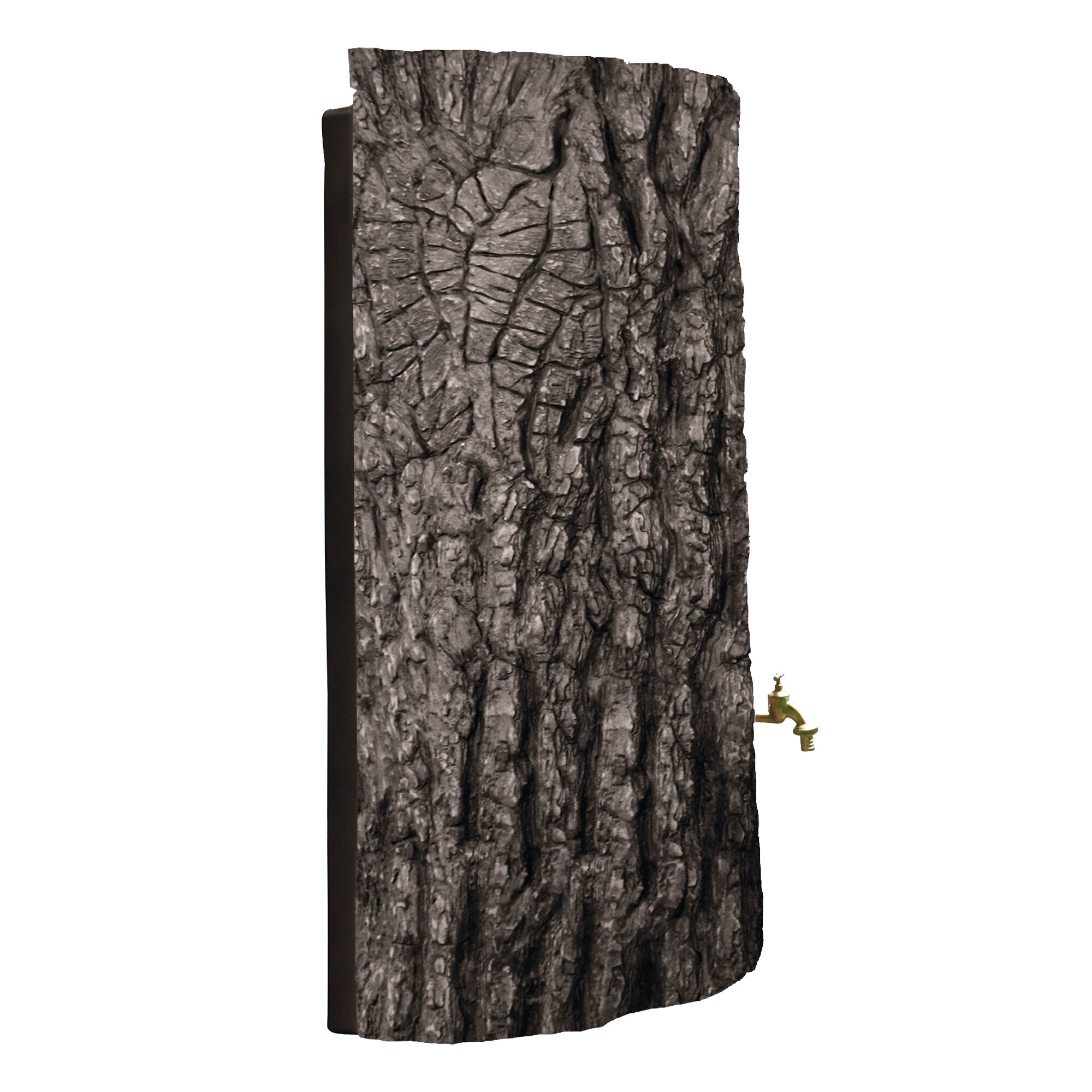 Regentonne EvergreenLite 300L dunkelbraun mit Wasserhahn