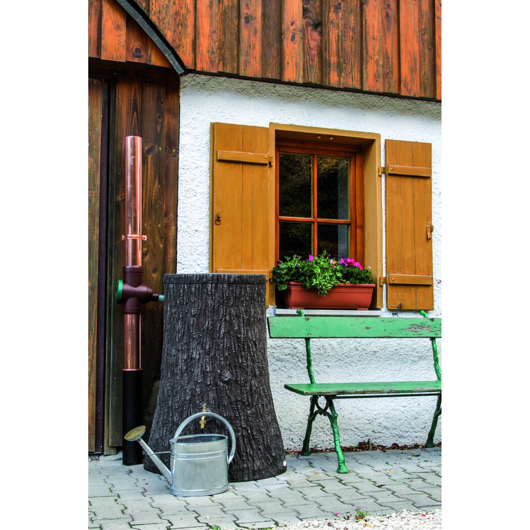 Regentonne Little Tree 250 l dunkelbraun mit Gießkanne