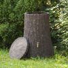 Regentonne Little Tree 250L dunkelbraun mit Deckel und Zapfhahn