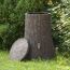 Regentonne Little Tree 250L dunkelbraun mit Deckel und Zapfhahn
