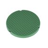 Grüne runde Kanaldeckel