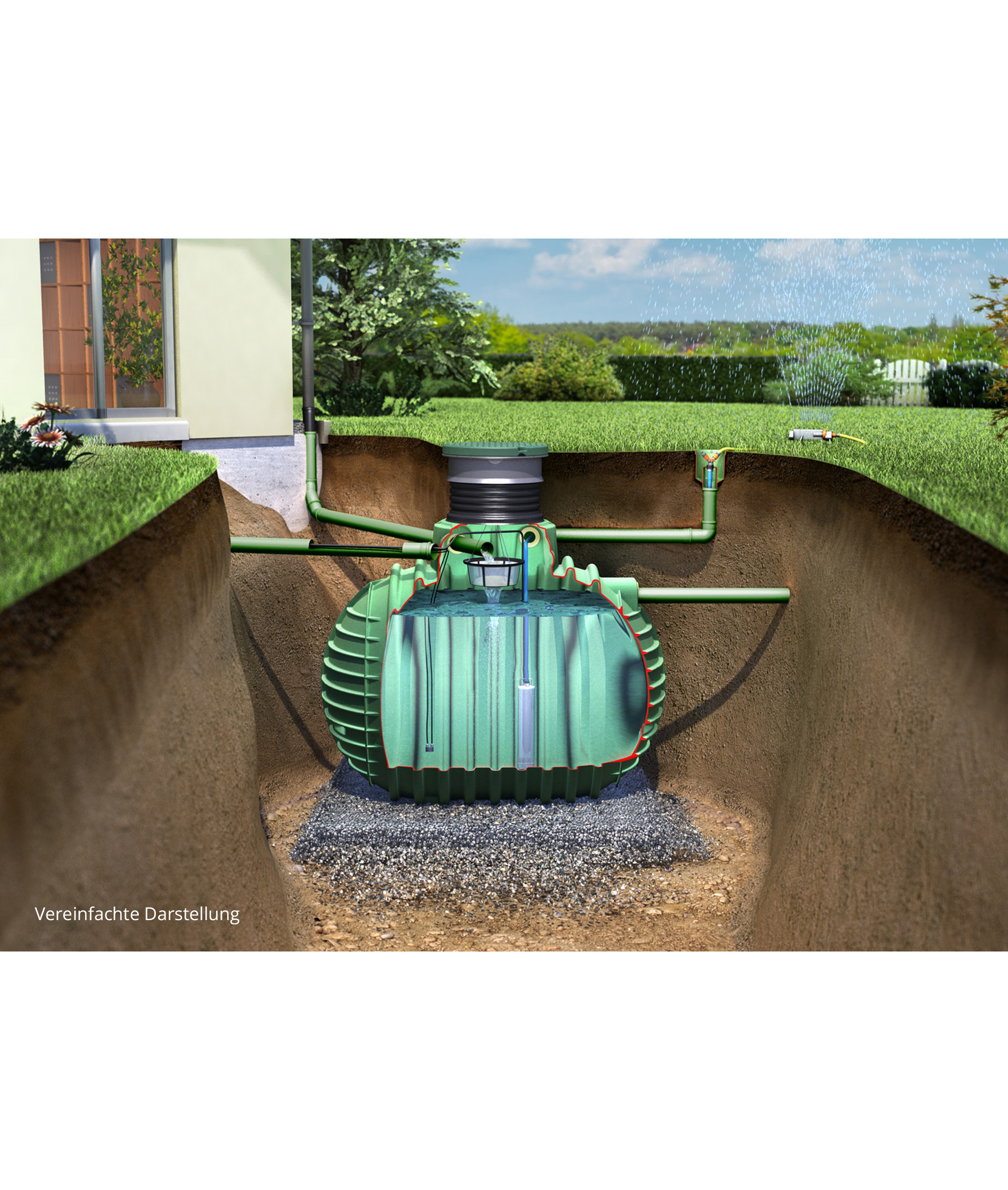 Zisterne 'Columbus Proline' grün 3700 l