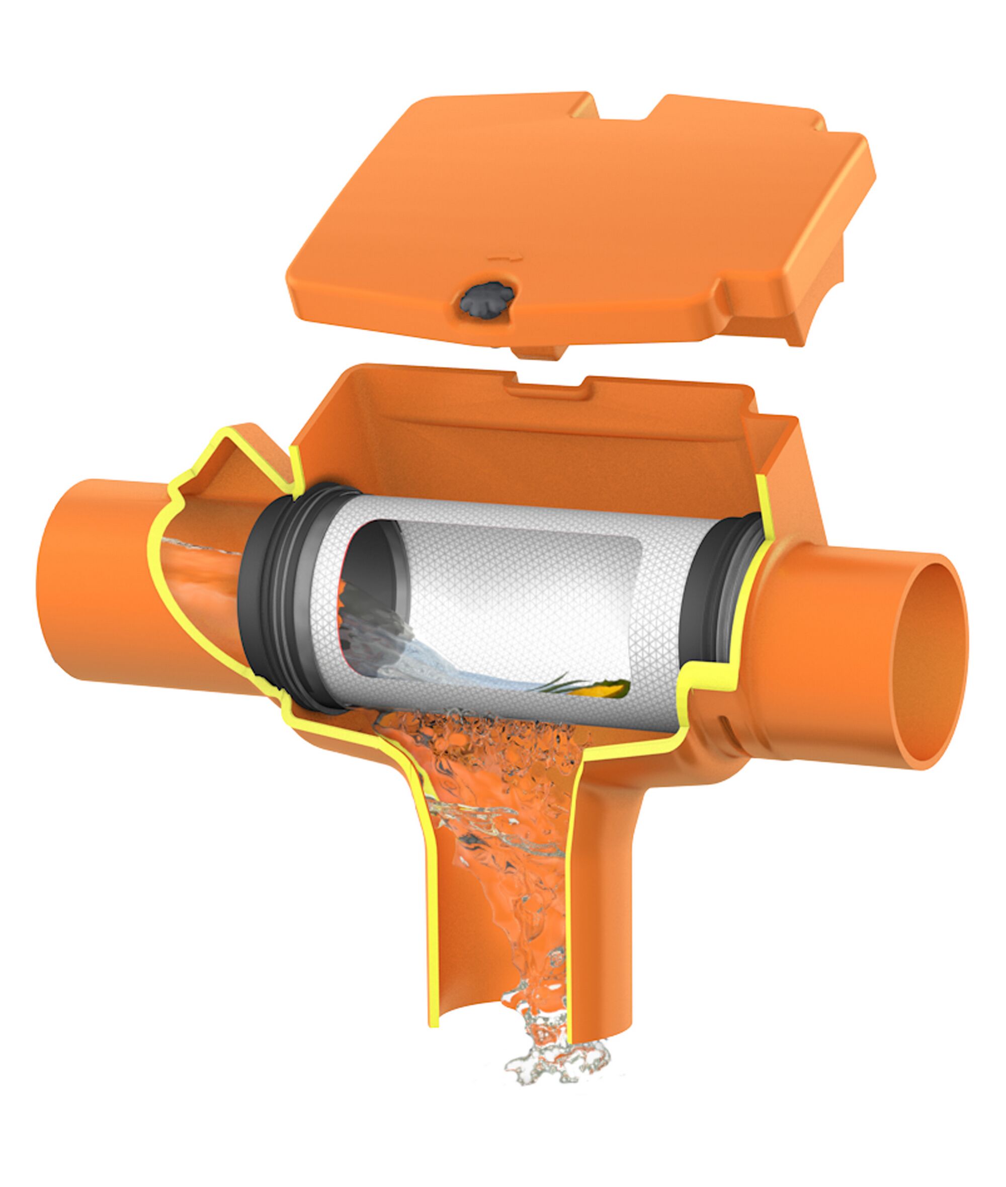 SUPRA-Filter intern Cristall im Querschnitt