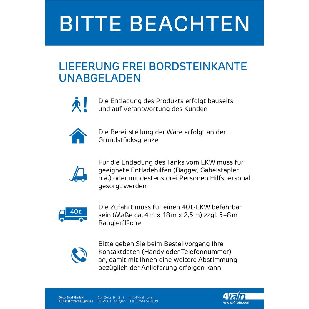 Retentionszisterne 'Mono' schwarz 5000 l
