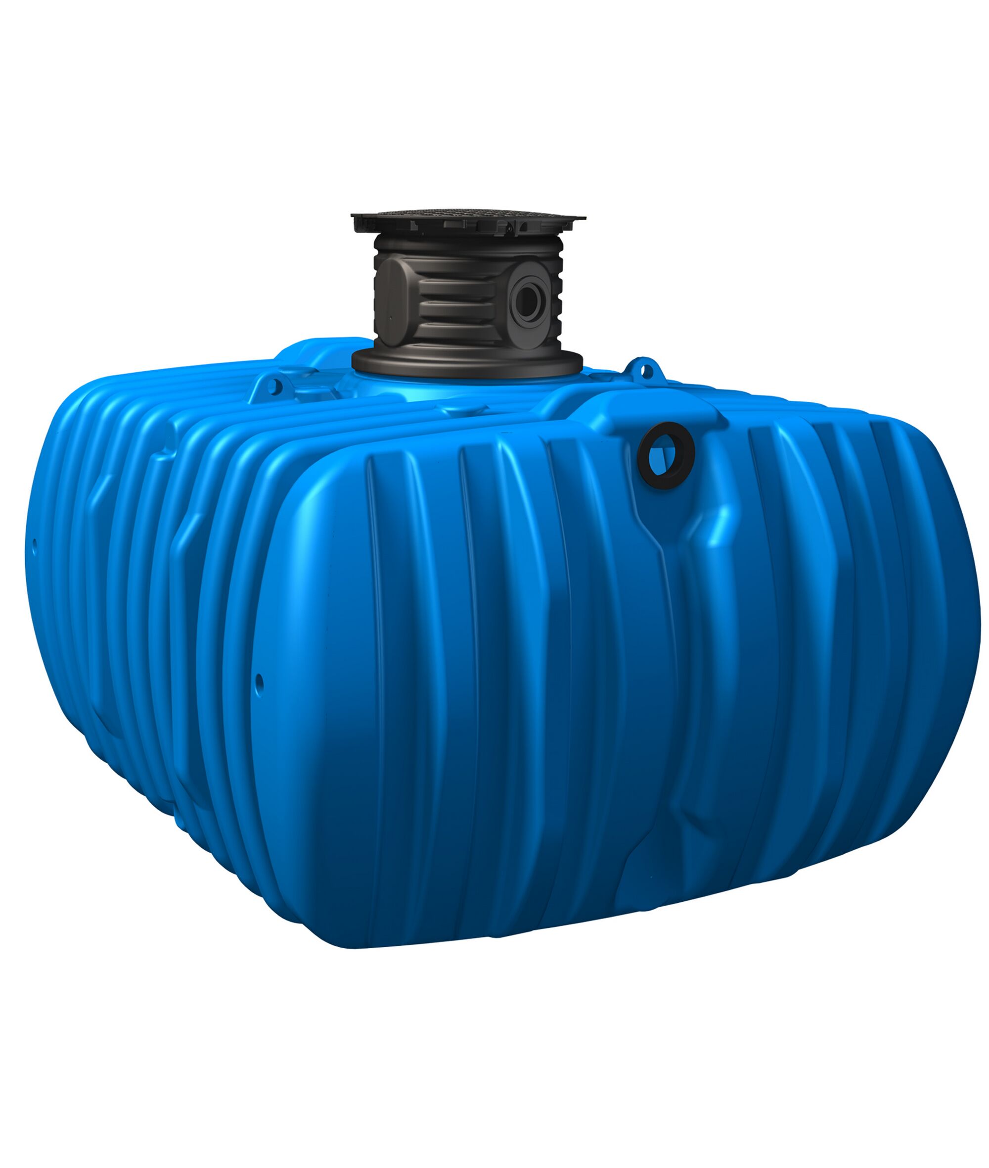 Blauer Flachtank FLAT M Haus-Premium 3000L