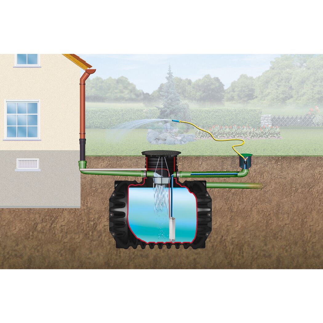 Zisterne 'Compact' schwarz 1600 l