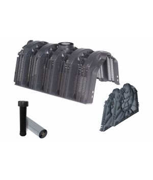 Sicker-Tunnel Versickerungsset schwarz 3600 l, 14 m