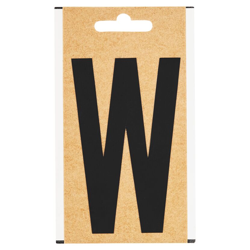 Folienbuchstabe 'W' 10 cm, schwarz