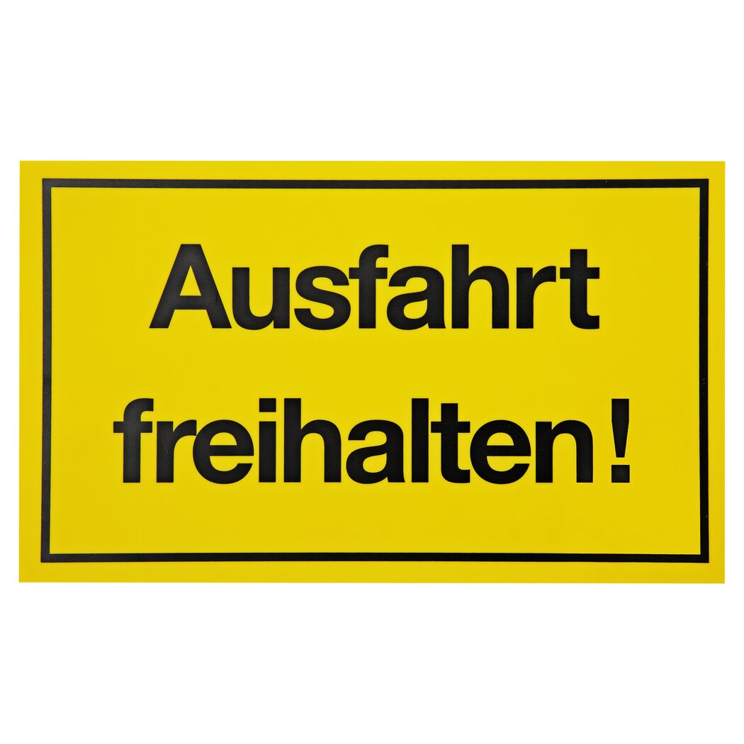 Schild 'Ausfahrt freihalten!' 15 x 25 cm