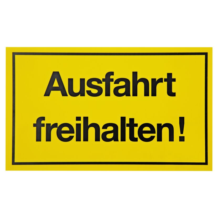 Schild 'Ausfahrt freihalten!' 15 x 25 cm