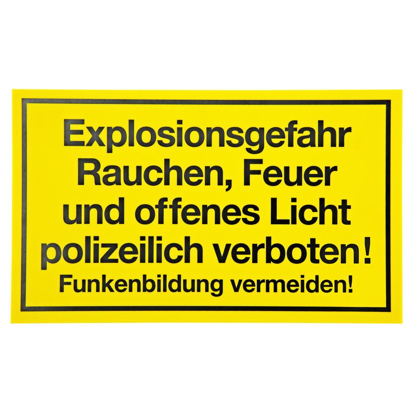 Schild 'Explosionsgefahr' 15 x 25 cm