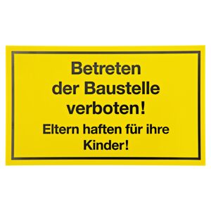 Schild "Betreten der Baustelle verboten!" 15 x 25 cm