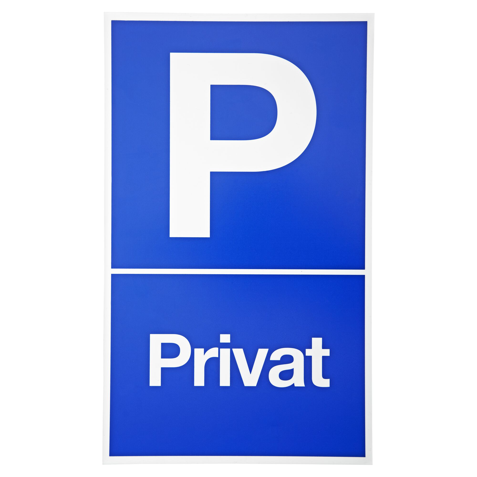 Blaues Parkschild Privat