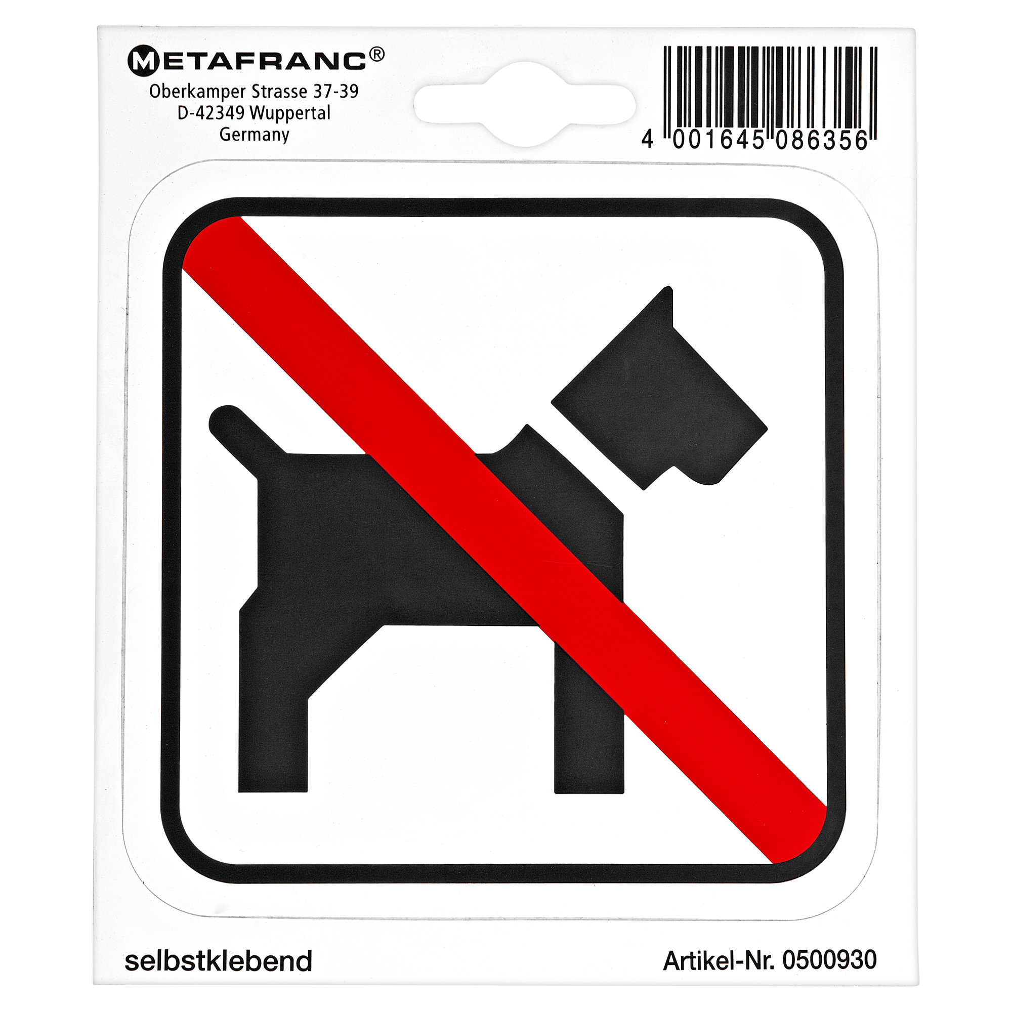 Schild "Hunde verboten" + product picture