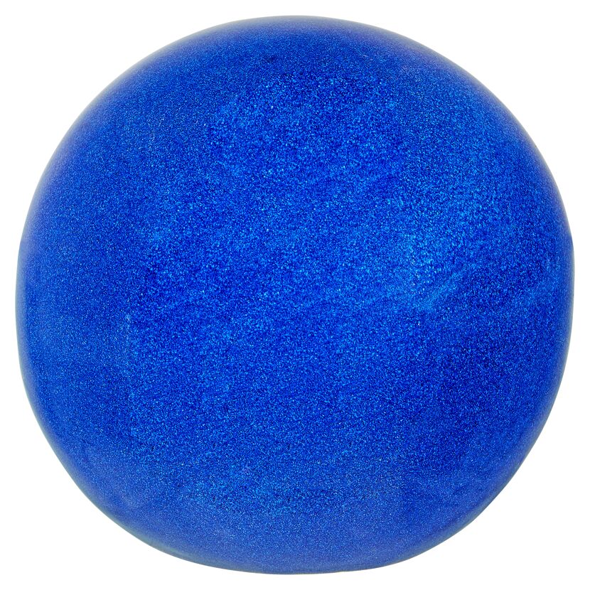 Blaue, glänzende Gartenkugel