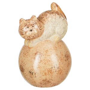 Gartenfigur Katze auf Ball 16 x 24 x 16 cm