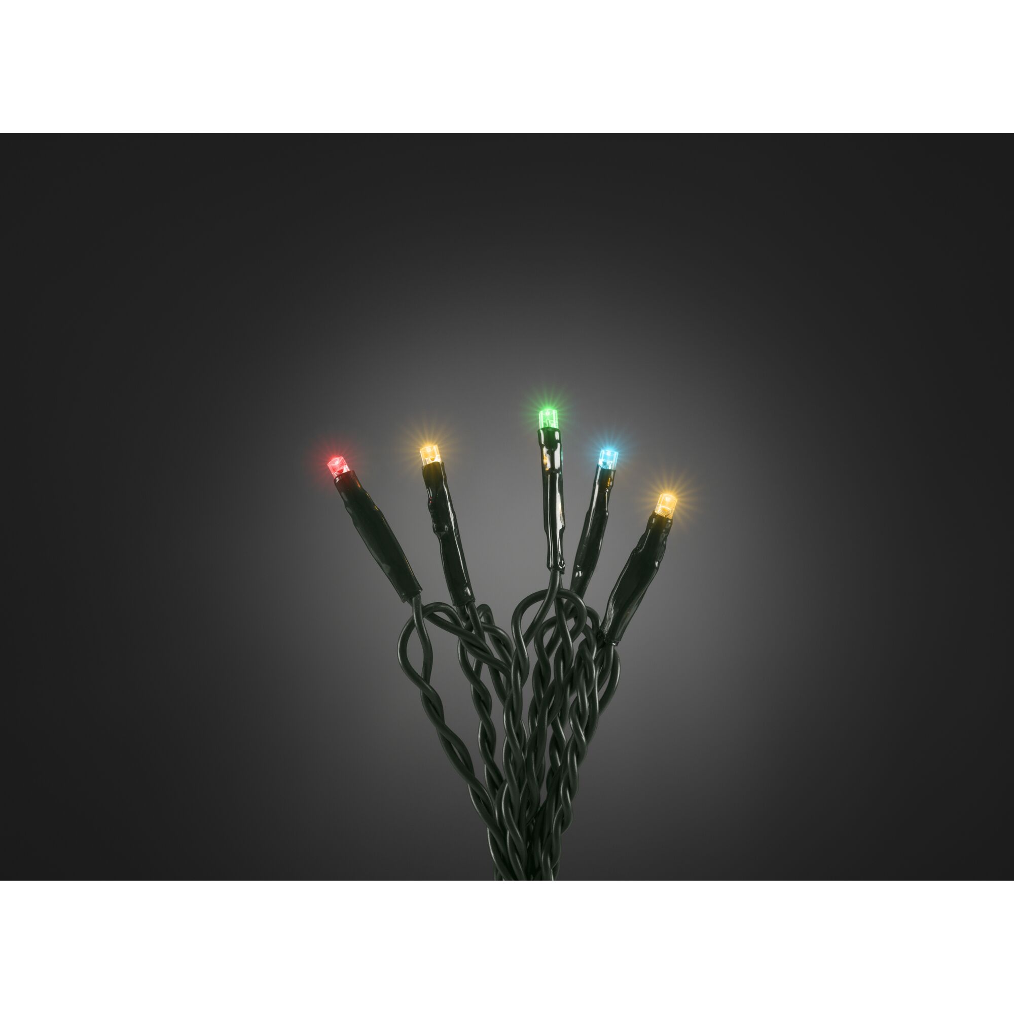 Lichterkette mit fünf bunten LED-Lichtern