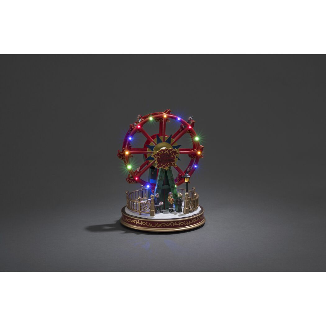 LED-Szenerie 'Riesenrad' 15 LEDs bunt 21 x 29 cm