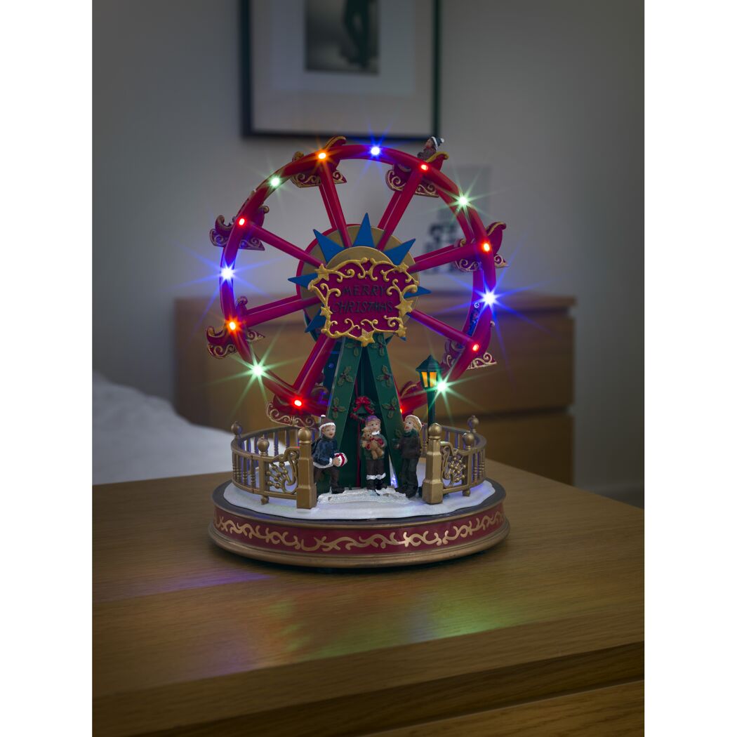 LED-Szenerie 'Riesenrad' 15 LEDs bunt 21 x 29 cm