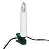 Weiße LED-Kerze mit grüner Klemme für den Weihnachtsbaum