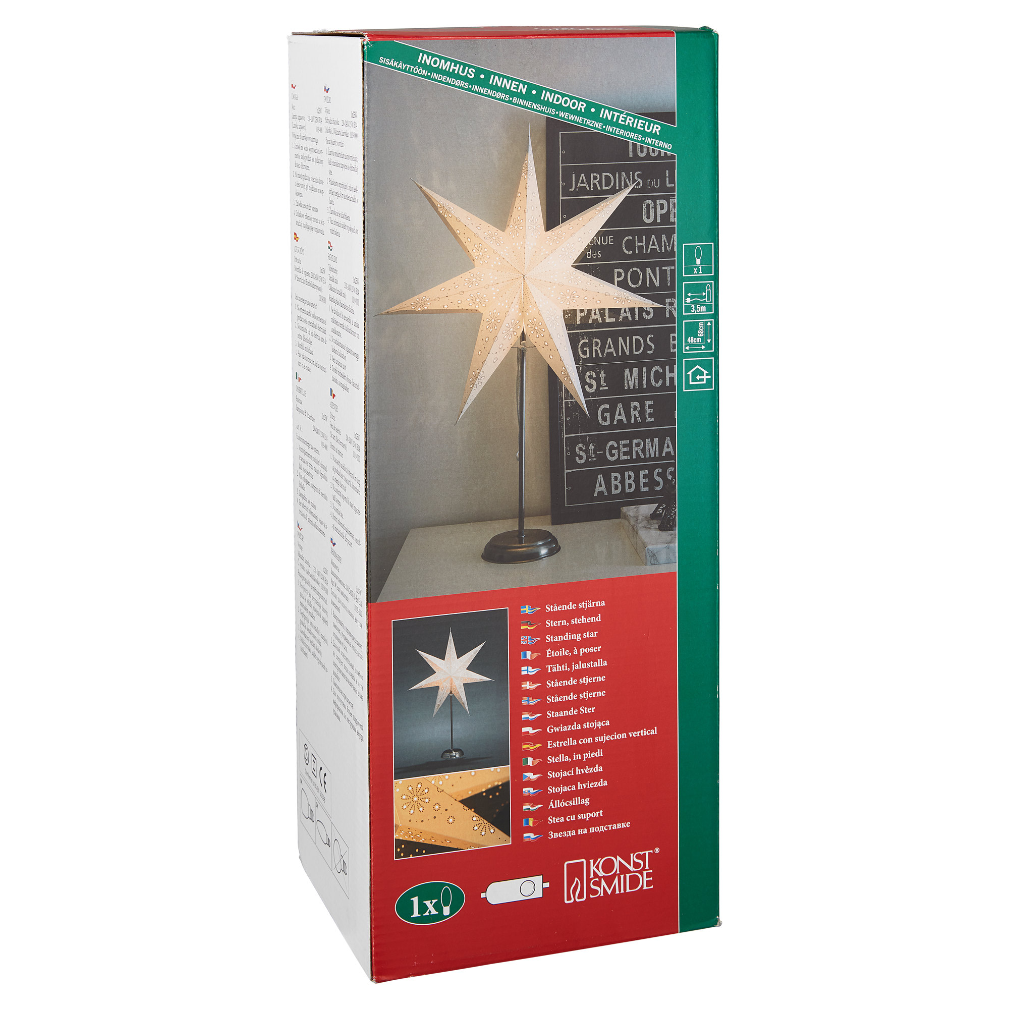 Weihnachtsbeleuchtung Papierstern mit Lochmuster + product picture