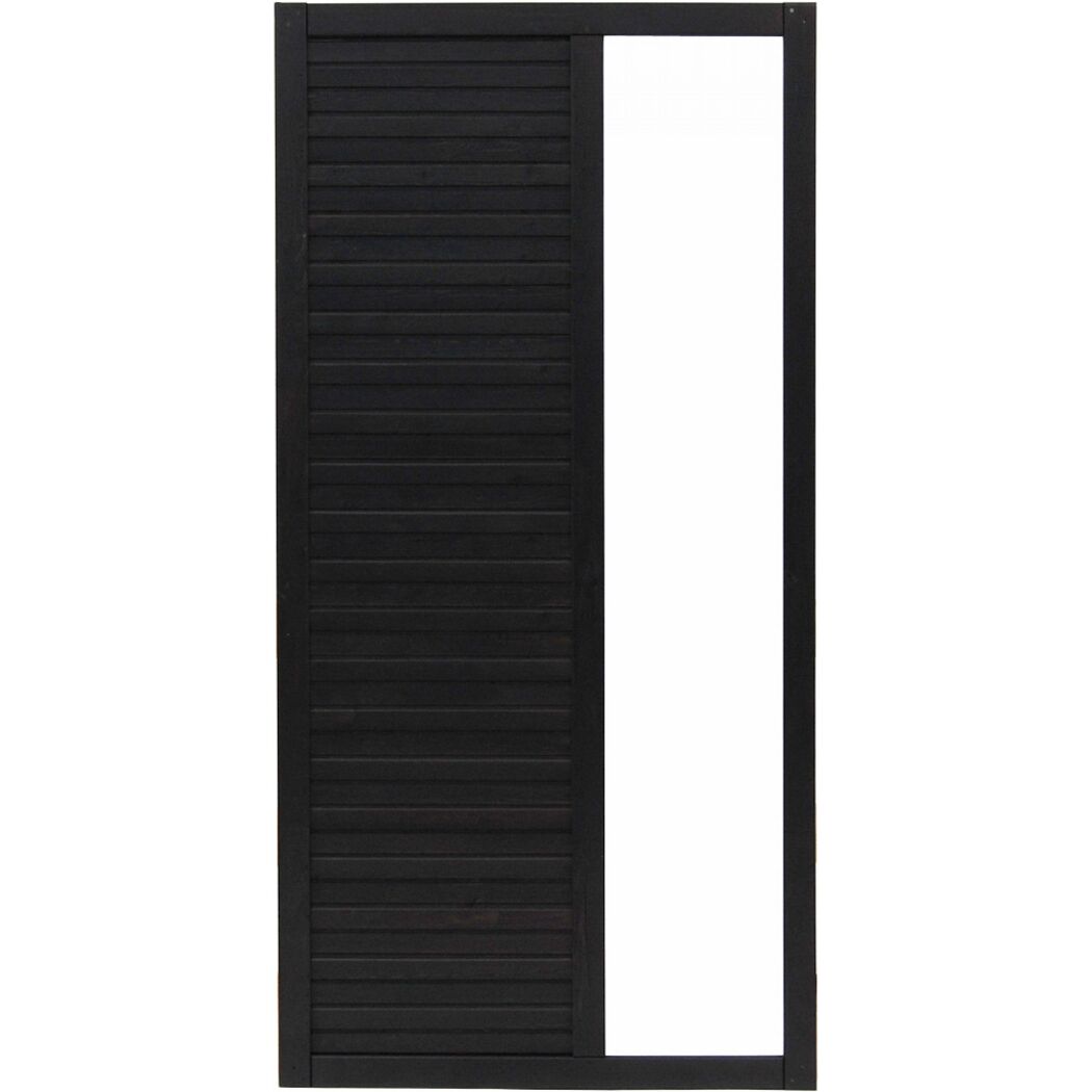 Schwarzes Halbelement Duo, 90 x 180 cm