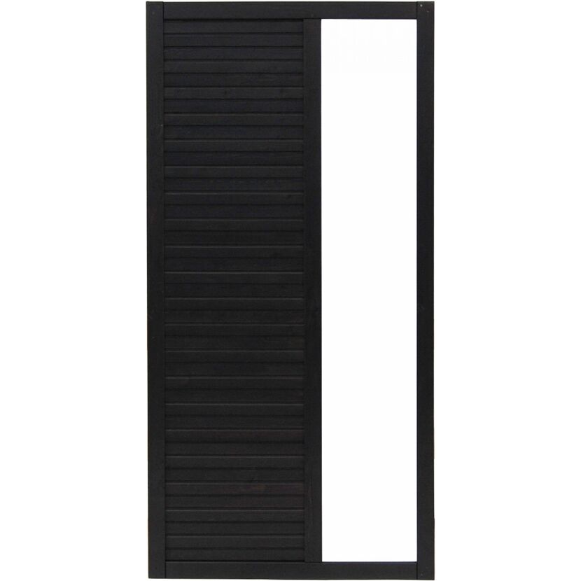 Schwarzes Halbelement Duo, 90 x 180 cm