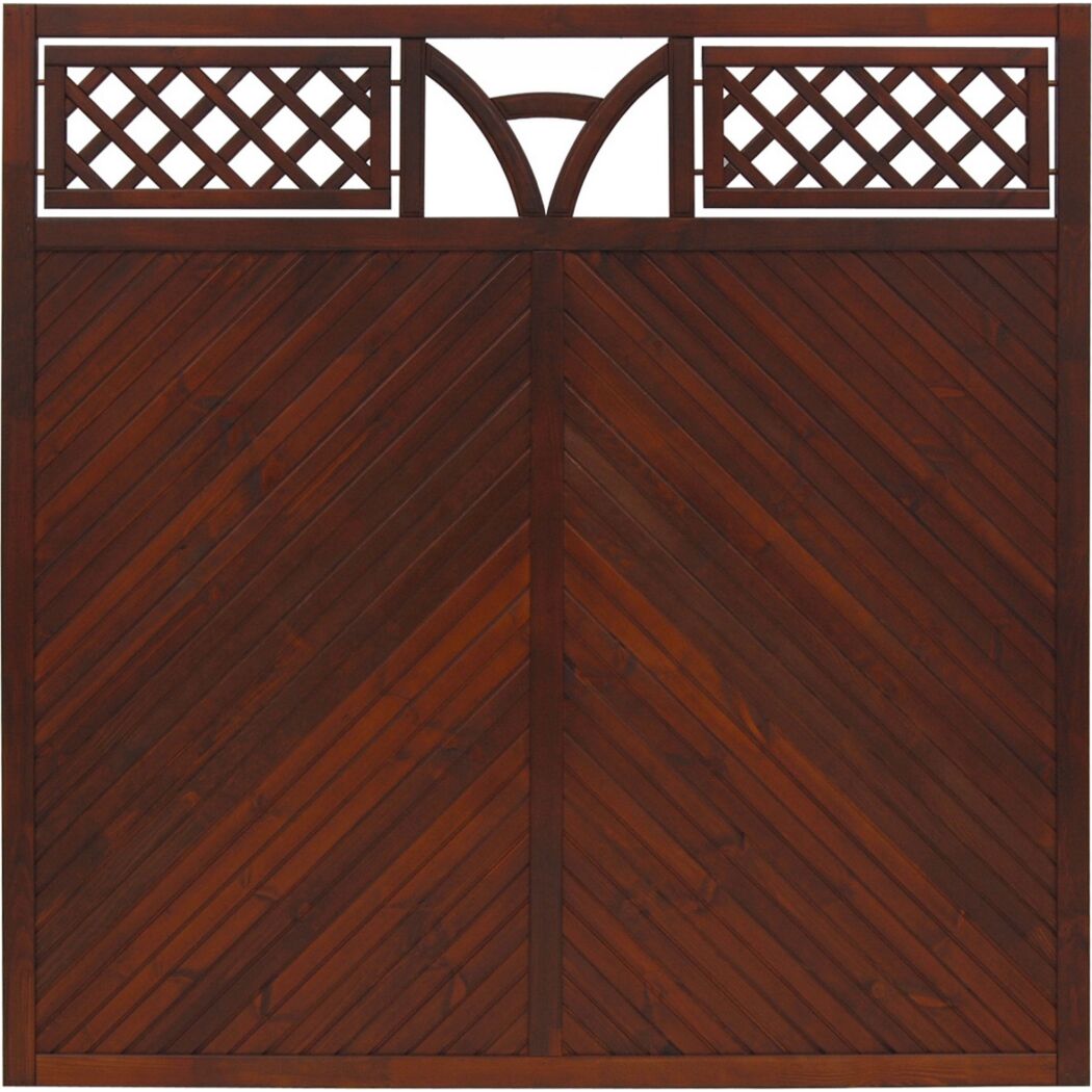 Holz-Sichtschutzzaun Toulon braun 180x180 cm