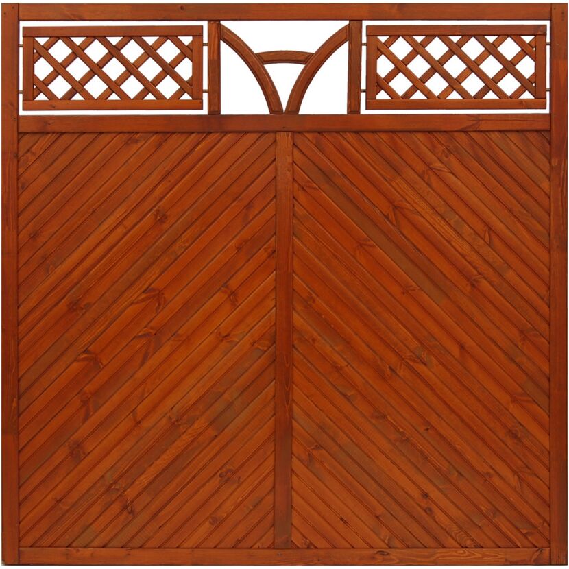Holz Gartenzaun Toulon Teak 180x180cm